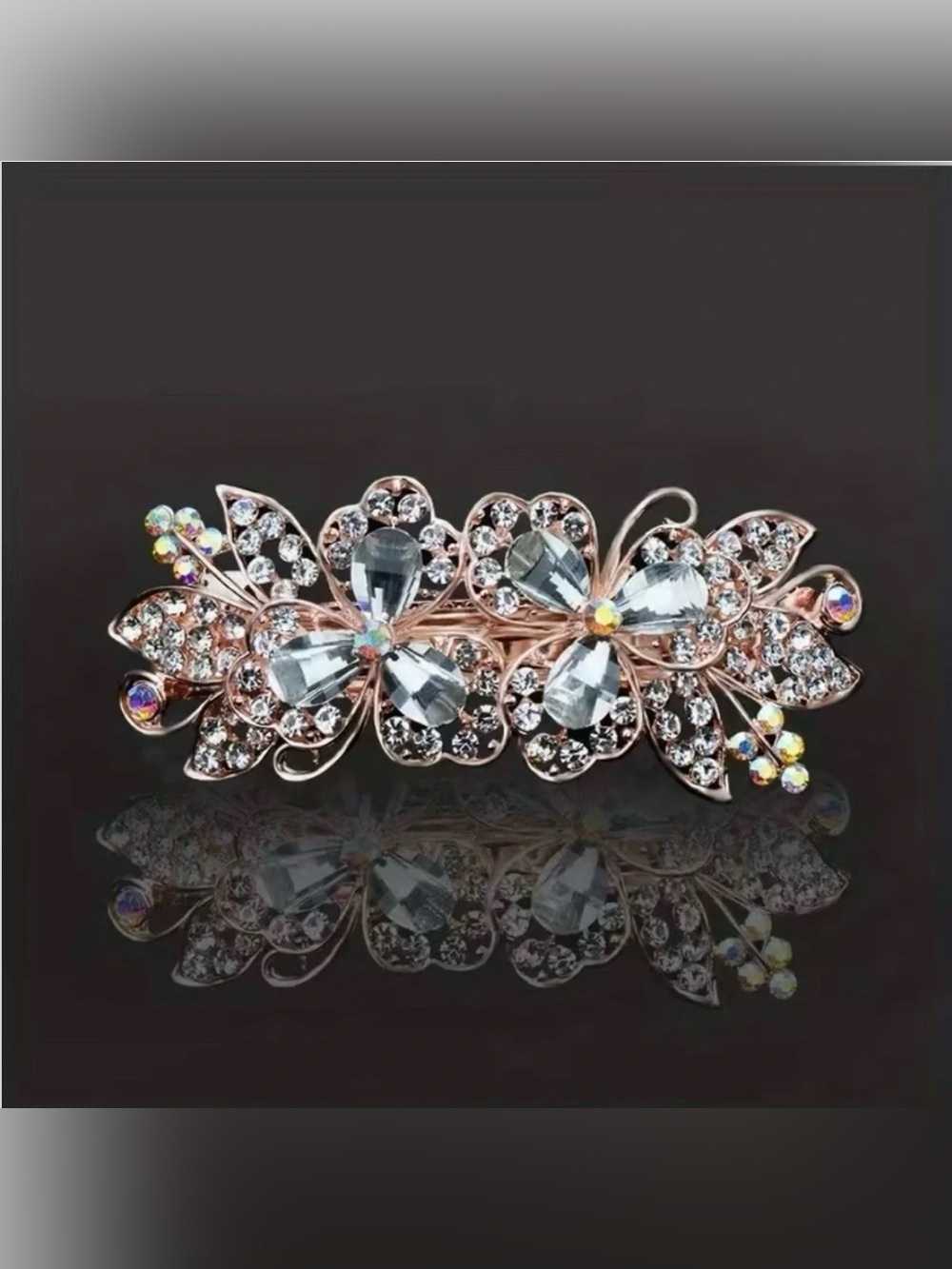 Rhinestone Embellished Barrette Hair Clip Barrette Gorgeous New Modern
